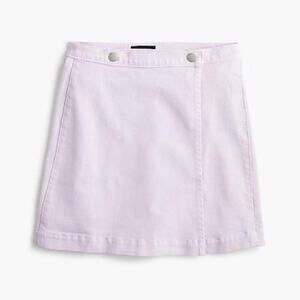 J Crew Jeans Pastel Lavender Denim Wrap Short Mini Skirt Sz 27 / 4 A-Line